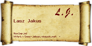 Lasz Jakus névjegykártya